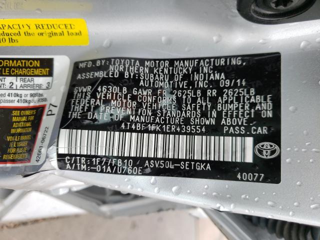 2014 TOYOTA CAMRY L 4T4BF1FK1ER439554