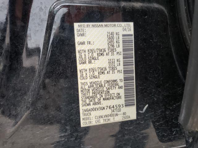2016 NISSAN FRONTIER S 1N6AD0EV3GN764593