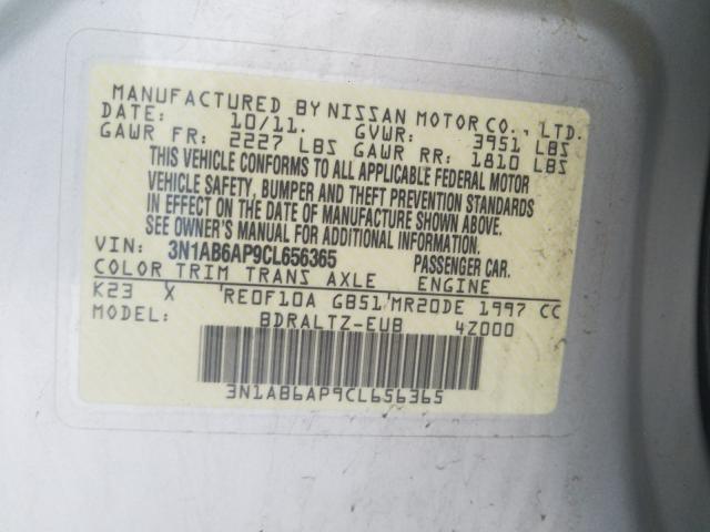2012 NISSAN SENTRA 2.0 3N1AB6AP9CL656365