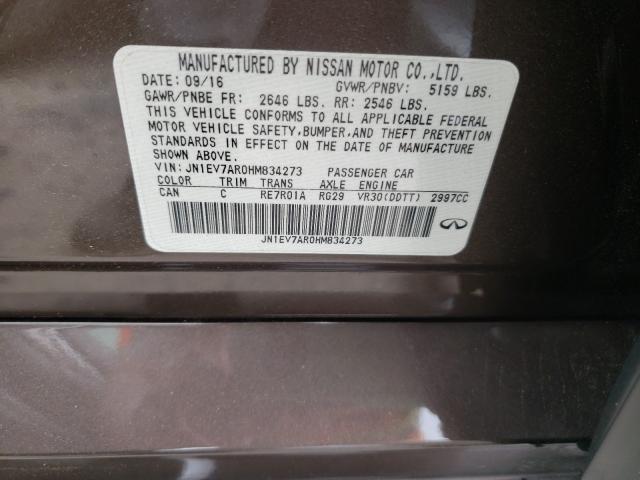 2017 INFINITI Q50 PREMIU JN1EV7AR0HM834273
