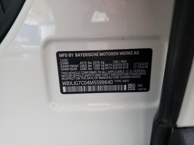 2021 BMW X1 SDRIVE2 WBXJG7C04M5S99640