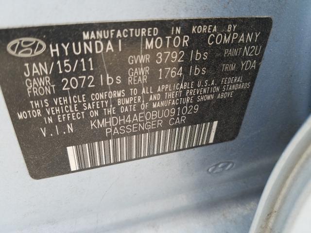 2011 HYUNDAI ELANTRA GL KMHDH4AE0BU091029