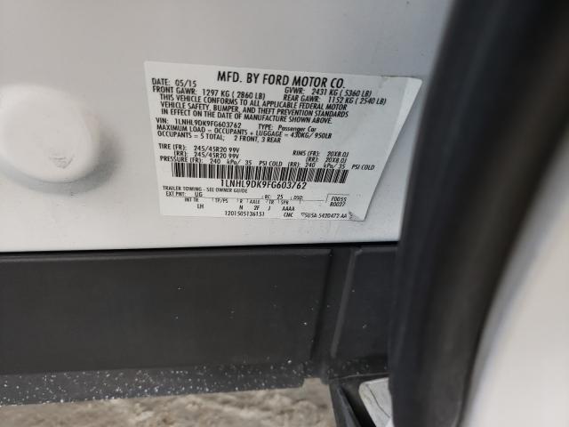 2015 LINCOLN MKS 1LNHL9DK9FG603762