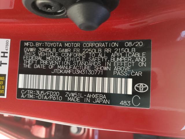 2021 TOYOTA PRIUS SPEC JTDKAMFU3M3130771