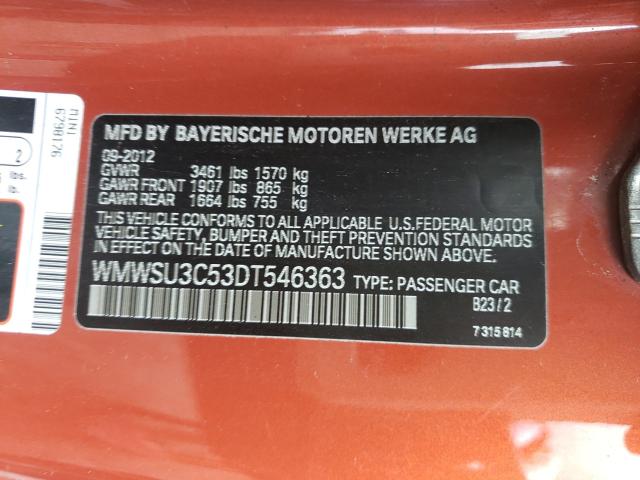 2013 MINI COOPER WMWSU3C53DT546363
