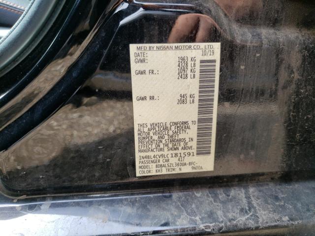 2020 NISSAN ALTIMA SR 1N4BL4CV9LC181591