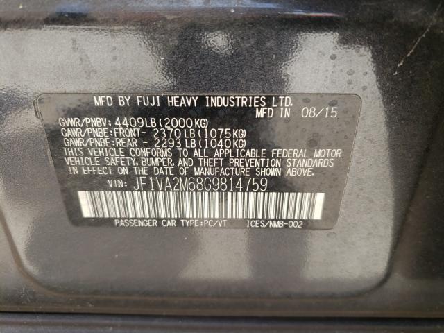 2016 SUBARU WRX STI JF1VA2M68G9814759
