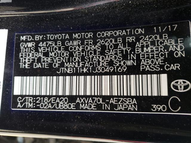 2018 TOYOTA CAMRY L JTNB11HK1J3049169
