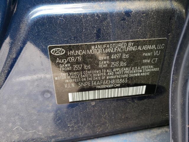 2019 HYUNDAI SONATA LIM 5NPE34AF6KH818863