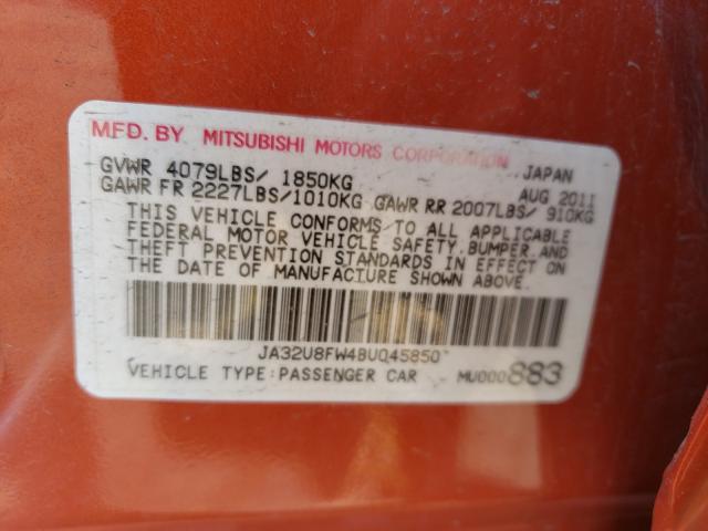 2011 MITSUBISHI LANCER GTS JA32U8FW4BU045850