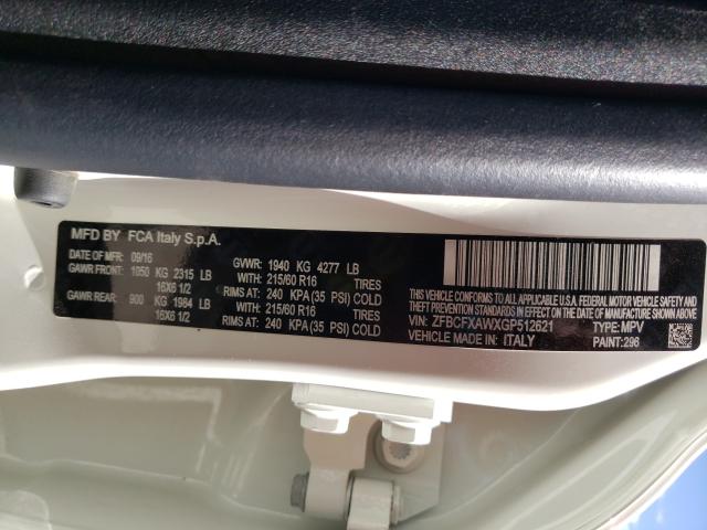 2016 FIAT 500X POP ZFBCFXAWXGP512621