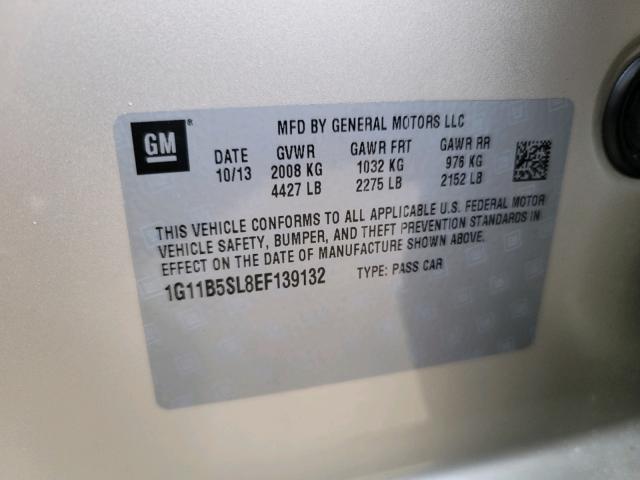 2014 CHEVROLET MALIBU LS 1G11B5SL8EF139132