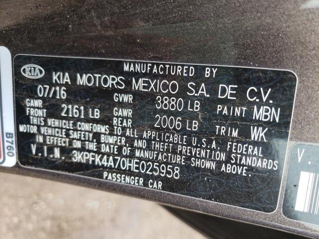 2017 KIA FORTE LX 3KPFK4A70HE025958