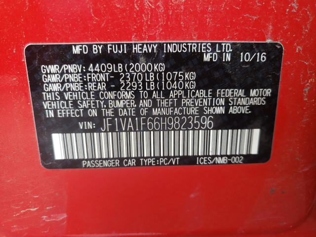 2017 SUBARU WRX PREMIU JF1VA1F66H9823596