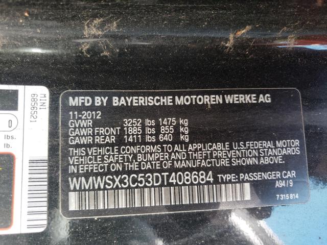 2013 MINI COOPER COU WMWSX3C53DT408684