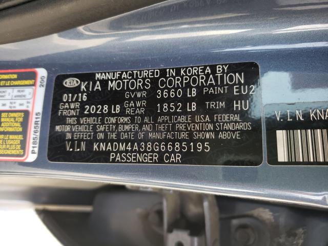2016 KIA RIO LX KNADM4A38G6685195