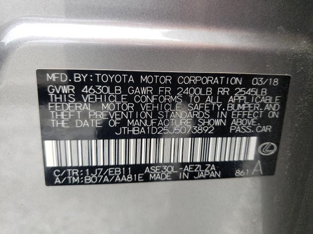 2018 LEXUS IS300 JTHBA1D25J5073892