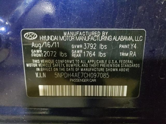 2012 HYUNDAI ELANTRA GL 5NPDH4AE7CH097085