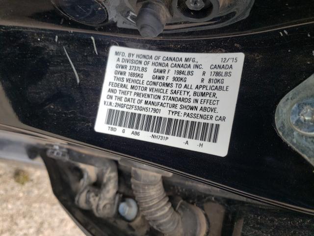 2016 HONDA CIVIC LX 2HGFC2F53GH517901