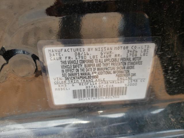 2017 NISSAN VERSA S 3N1CN7AP5HL801950