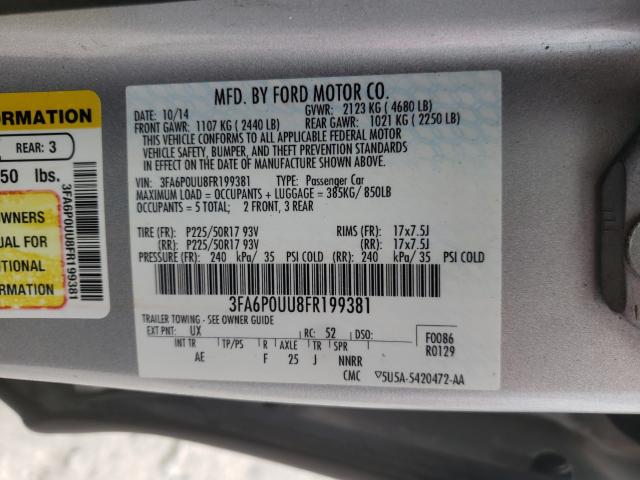 2015 FORD FUSION S H 3FA6P0UU8FR199381