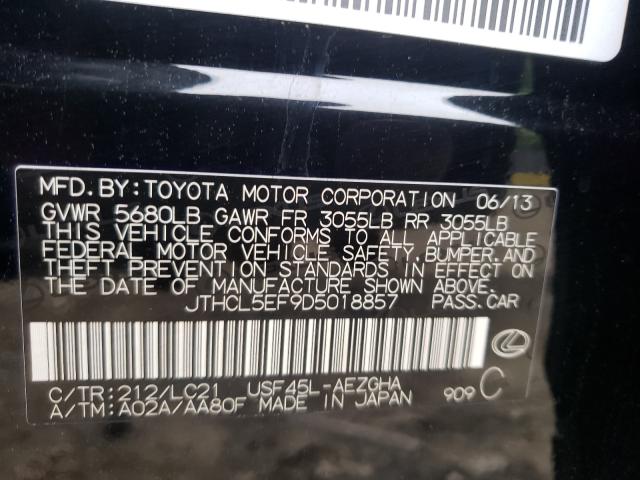 2013 LEXUS LS 460 JTHCL5EF9D5018857