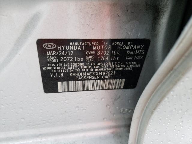 2013 HYUNDAI ELANTRA GL KMHDH4AE7DU497621