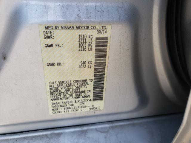 2015 NISSAN ALTIMA 2.5 1N4AL3AP3FC173274