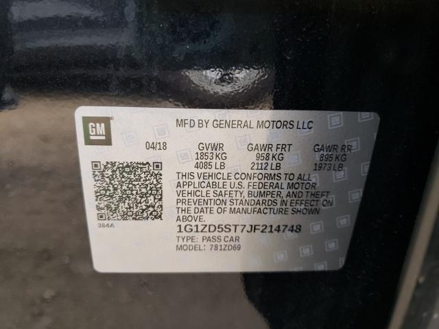 2018 CHEVROLET MALIBU LT 1G1ZD5ST7JF214748