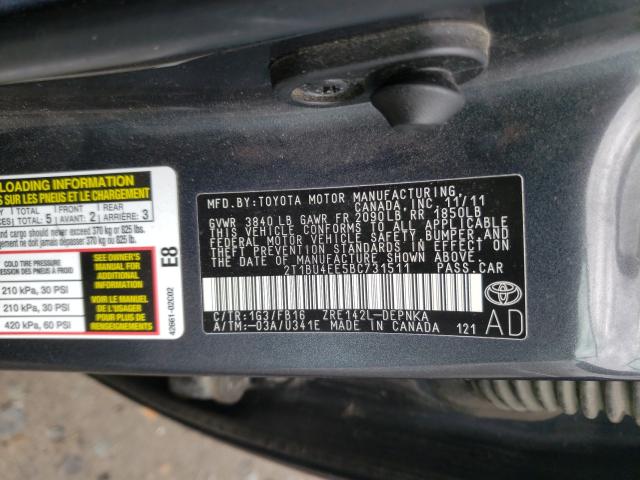 2011 TOYOTA COROLLA BA 2T1BU4EE5BC731511