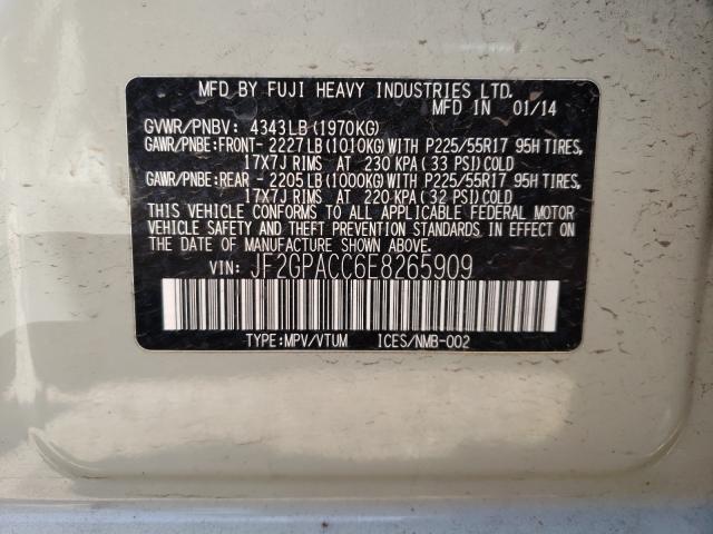2014 SUBARU XV CROSSTR JF2GPACC6E8265909