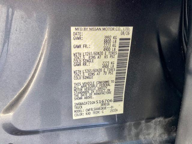 2016 NISSAN TITAN XD S 1N6BA1F21GN516706