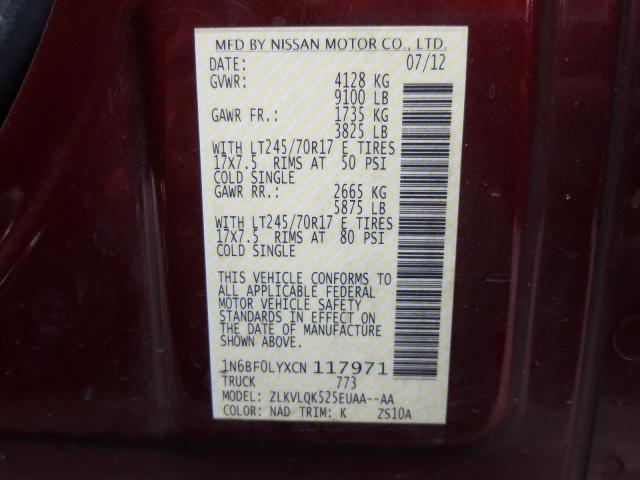 2012 NISSAN NV 2500 1N6BF0LYXCN117971