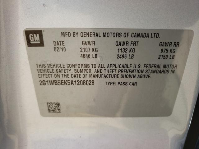 2010 CHEVROLET IMPALA LT 2G1WB5EK5A1208028