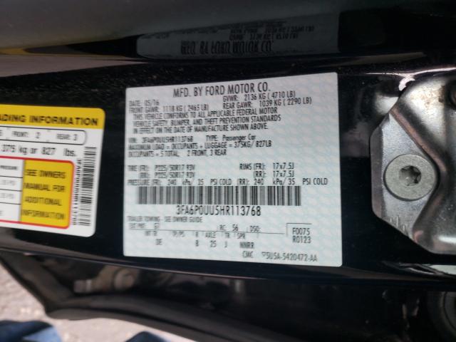2017 FORD FUSION S H 3FA6P0UU5HR113768
