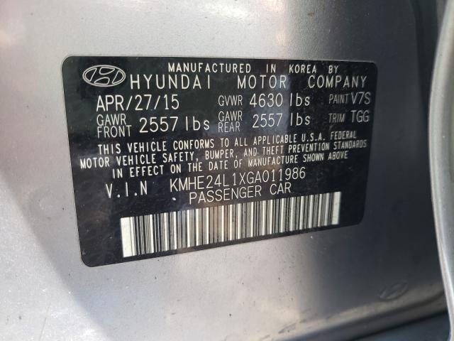 2016 HYUNDAI SONATA HYB KMHE24L1XGA011986