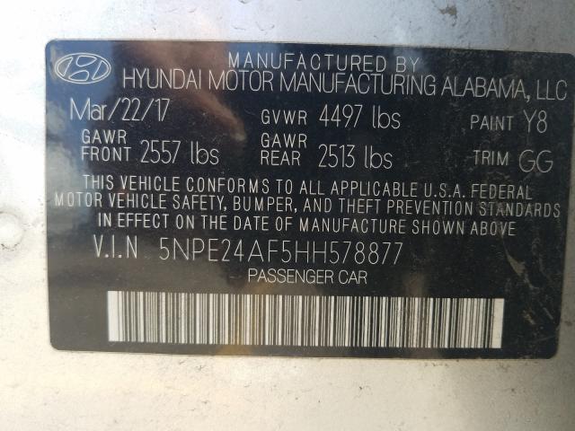 2017 HYUNDAI SONATA SE 5NPE24AF5HH578877