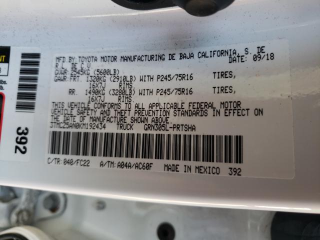 2019 TOYOTA TACOMA DOU 3TMCZ5AN0KM192434