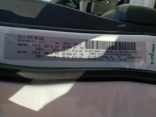 2019 DODGE DURANGO GT 1C4RDJDG7KC722690