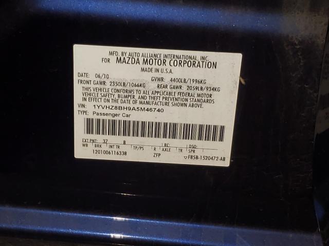 2010 MAZDA 6 I 1YVHZ8BH9A5M46740