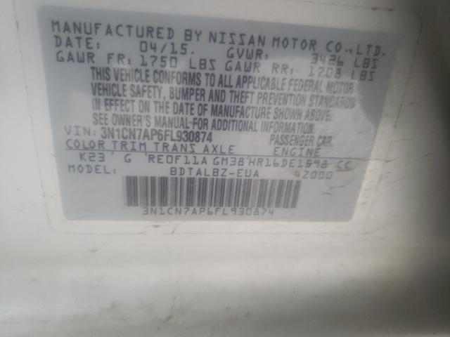 2015 NISSAN VERSA S 3N1CN7AP6FL930874