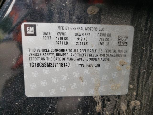 2018 CHEVROLET CRUZE LS 1G1BC5SM3J7118140