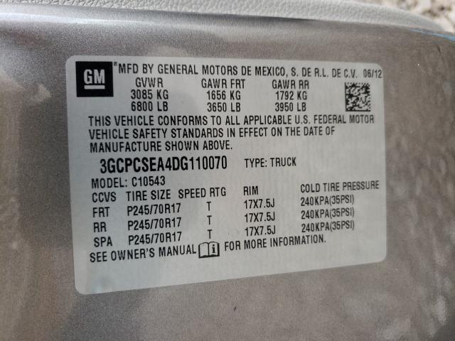 2013 CHEVROLET SILVERADO 3GCPCSEA4DG110070