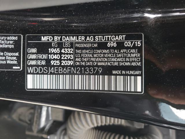 2015 MERCEDES-BENZ CLA 250 WDDSJ4EB6FN213379