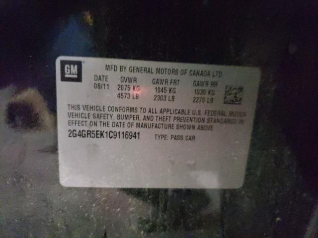 2012 BUICK REGAL 2G4GR5EK1C9116941