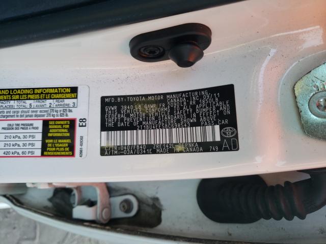 2011 TOYOTA COROLLA BA 2T1BU4EE5BC698543