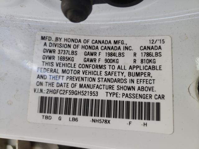 2016 HONDA CIVIC LX 2HGFC2F59GH521953