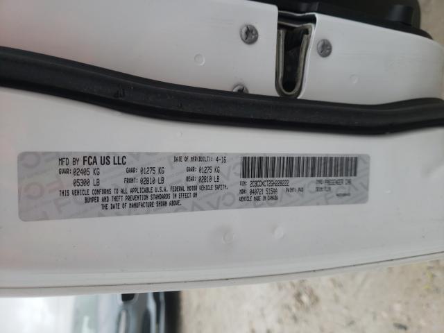 2016 DODGE CHARGER R/ 2C3CDXCT2GH228222