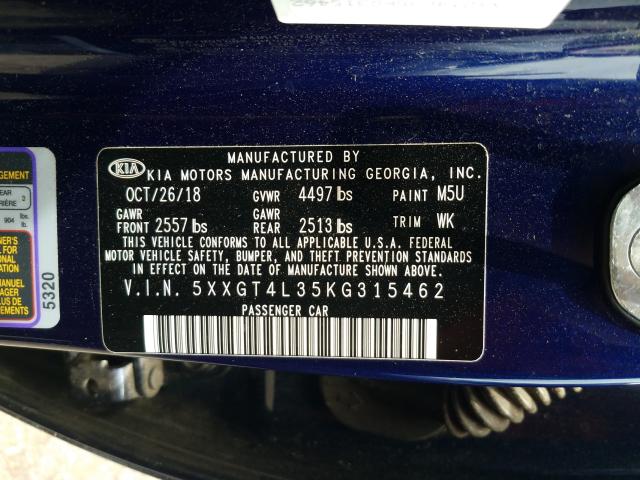 2019 KIA OPTIMA LX 5XXGT4L35KG315462
