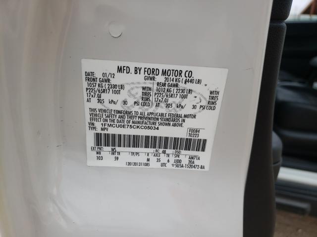 2012 FORD ESCAPE LIM 1FMCU0E75CKC05034